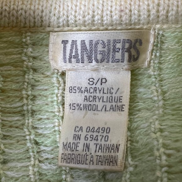 Rare Vintage Tangiers 3-D Knit Wool Rainbow Oversized Slouchy Sweater 80s 90s - Picture 4 of 8